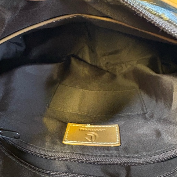 CL Carryland Brown/Tan Faux Leather Monogram Shoulder Bag - Picture 7 of 11